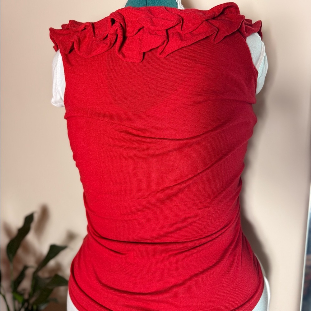 The Limited Red Ruffle Tank Top - Picture 4 of 4